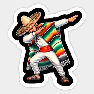 Dabbing Mexican Man Sticker